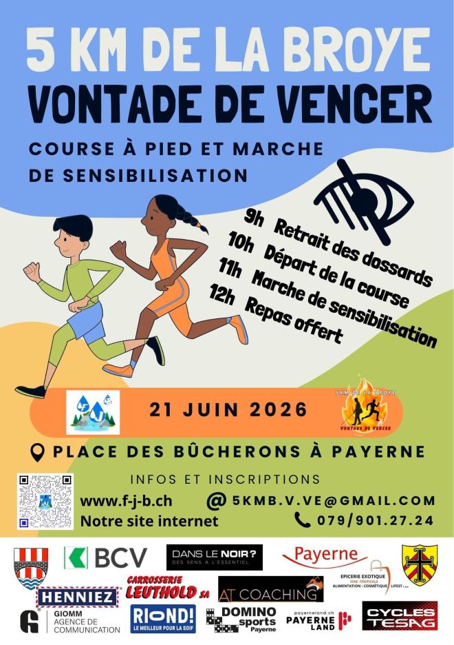 Flyer de l'événement des 5km de la Broye
