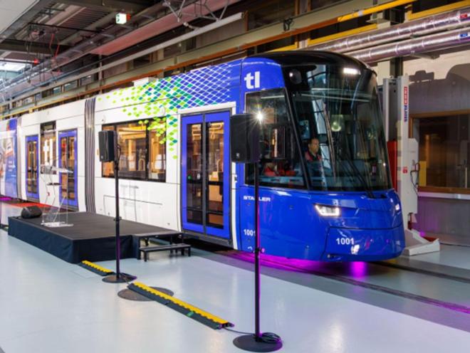 Le nouveau tram de Lausanne, photo provenant du site des tl.